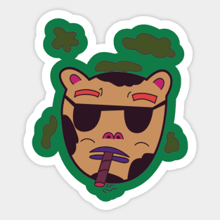 Milk and Honey Bear Smoking Sticker